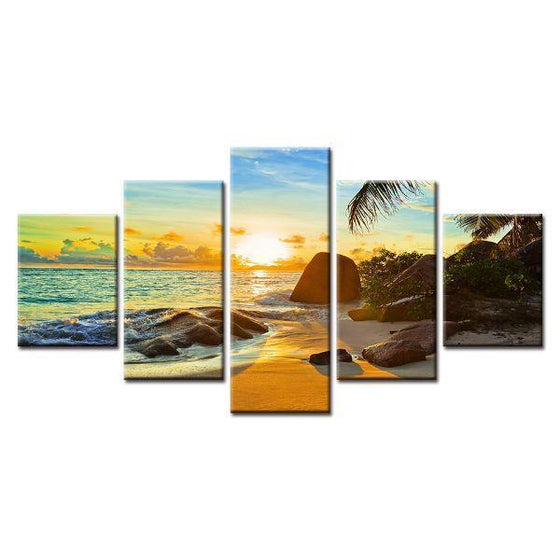 Scenic Ocean Sunset Canvas Wall Art