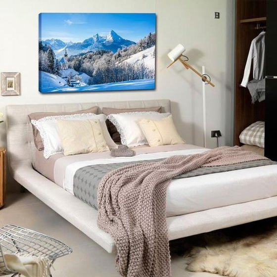 Scenic Snowy Landscape Wall Art Bedroom