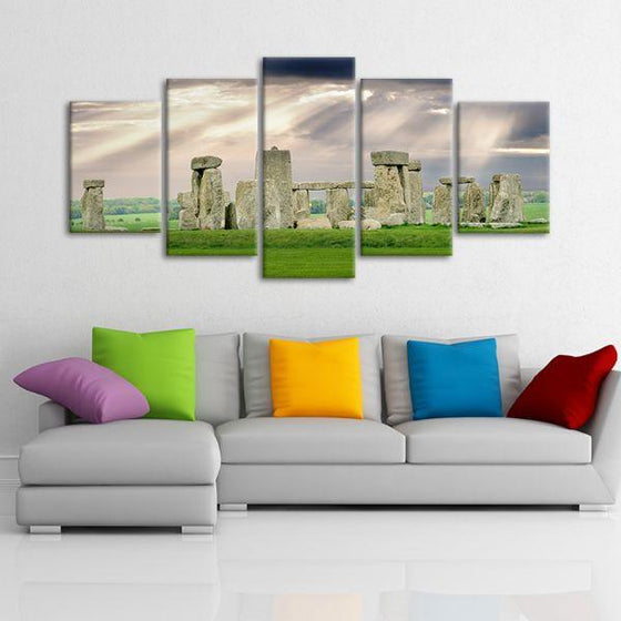 Scenic Stonehenge View 5 Panels Canvas Art