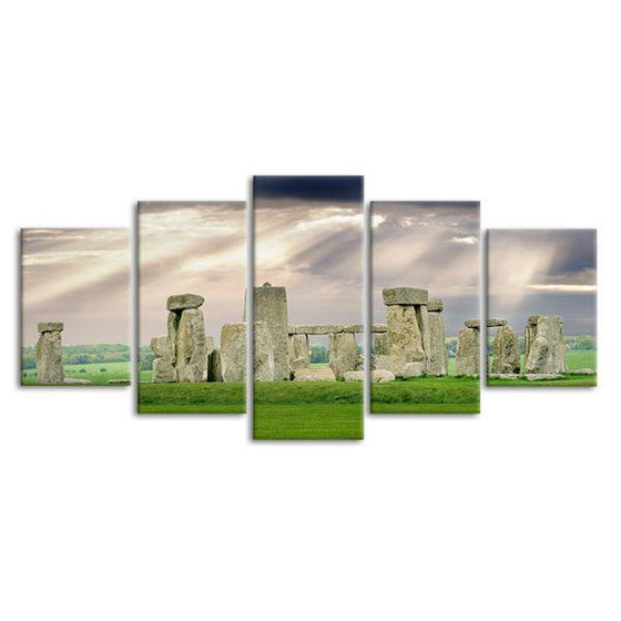 Scenic Stonehenge View 5 Panels Canvas Wall Art