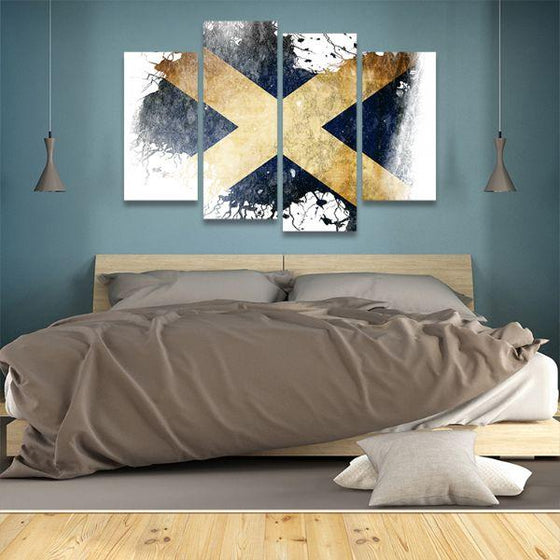 Scotland Flag Contemporary Canvas Wall Art Bedroom