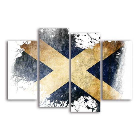 Scotland Flag Contemporary Canvas Wall Art