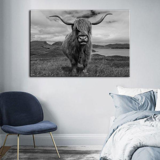 Scottish Highland Cow Canvas Wall Art Decor