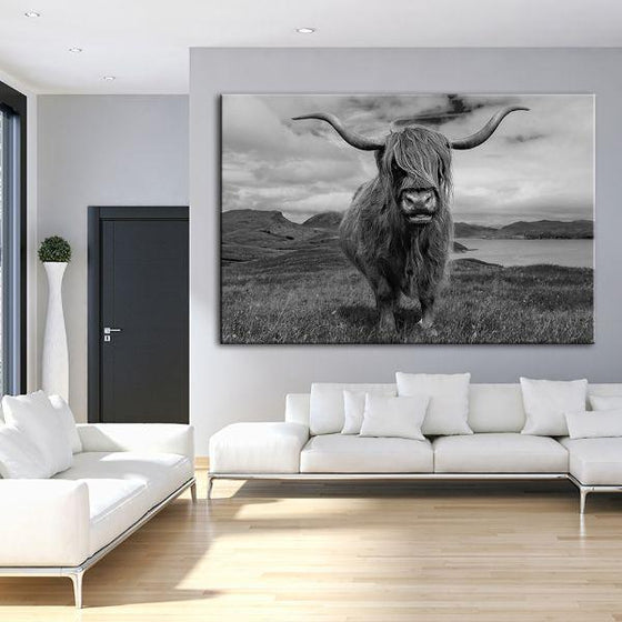 Scottish Highland Cow Canvas Wall Art Living Room