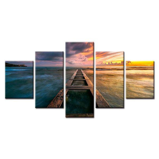 Sea View And Bridge Canvas Wall Art