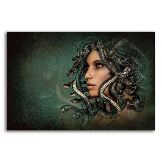 Serpent Head Lady 1 Panel Canvas Wall Art