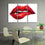 Sexy Biting Red Lips 3 Panels Canvas Wall Art Office