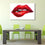 Sexy Biting Red Lips Canvas Wall Art Dining Room