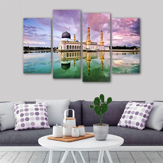 Sheikh Zayed Mosque 4 Panels Canvas Wall Art Living Room