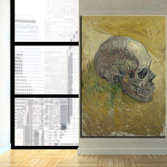 Side Skull Van Gogh Wall Art Living Room