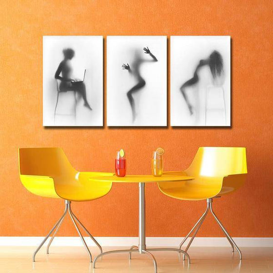 Silhouette Of A Modern Woman Wall Art Dining Room