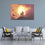 Silhouette Of Father & Son Canvas Wall Art Living Room