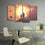 Silhouette Of Father & Son 4 Panels Canvas Wall Art Office