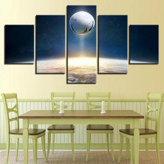 Silver Planet Wall Art Dining Room