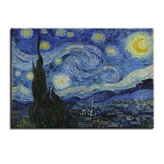 Single Panel Starry Night Wall Art Canvas