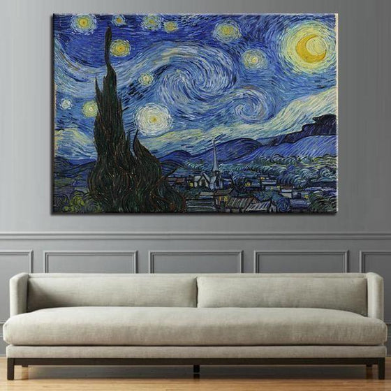 Single Panel Starry Night Wall Art