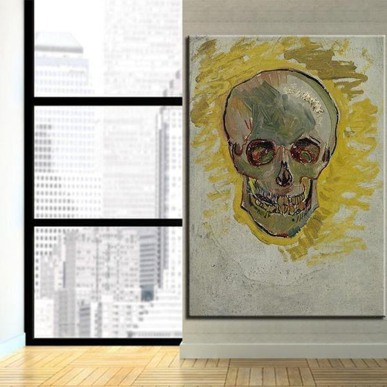 Skull Head Van Gogh Wall Art Living Room