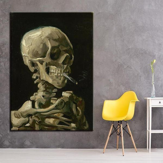 Skull Van Gogh Wall Art Canvas