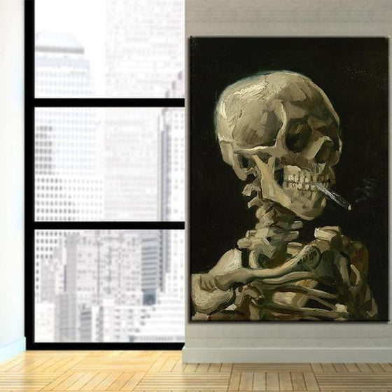 Skull Van Gogh Wall Art Living Room