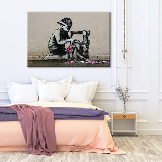 Slave Labour By Banksy Canvas Wall Art Bedroom