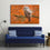 Sleepy Wild Owl Canvas Wall Art Living Room