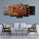 Sliced Grilled Steak 5 Panels Canvas Wall Art Living Room