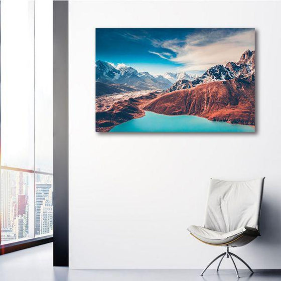 Snow White Mountains 1 Panel Canvas Wall Art Decor