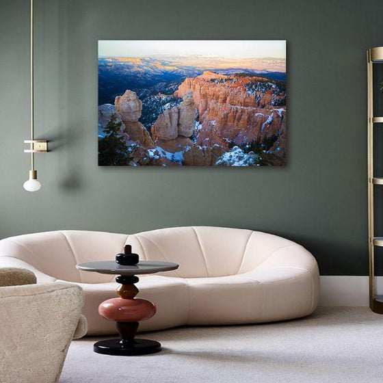 Snowy Canyon Formation Canvas Wall Art Office