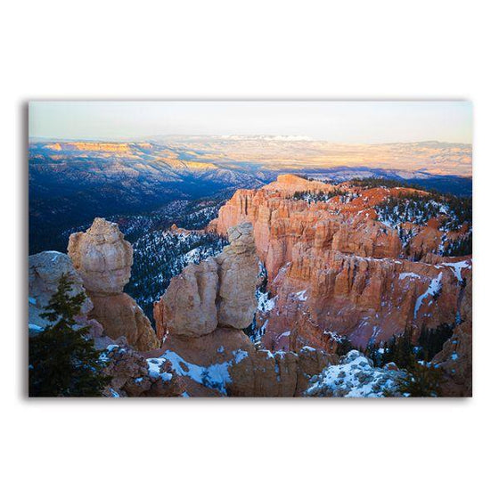 Snowy Canyon Formation Canvas Wall Art
