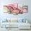 Shades of Pink 5 Panels Canvas Wall Art Living Room