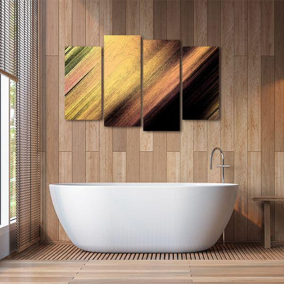 Soft Pastel Hues 4 Panels Abstract Canvas Wall Art Bath Room