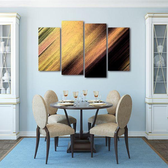 Soft Pastel Hues 4 Panels Abstract Canvas Wall Art Dining Room