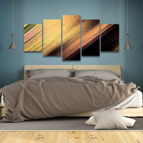 Soft Pastel Hues 5 Panels Abstract Canvas Wall Art Bed Room