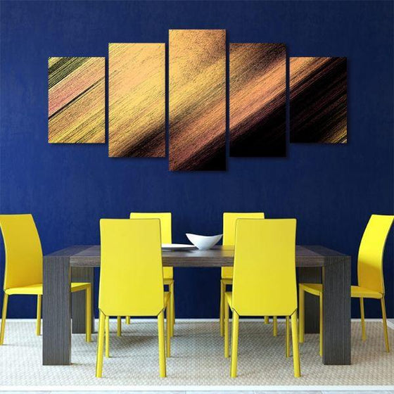 Soft Pastel Hues 5 Panels Abstract Canvas Wall Art Dining Room