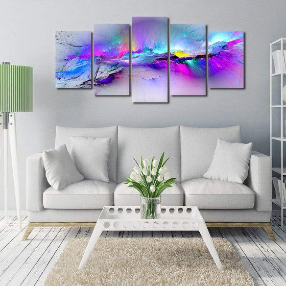 Splash Of Colors Abstract Canvas Wall Art Decor
