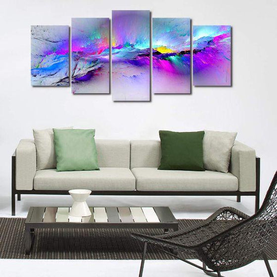 Splash Of Colors Abstract Canvas Wall Art Prints