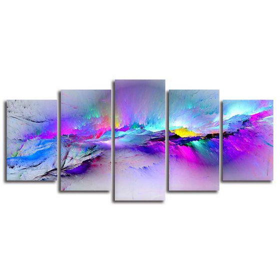 Splash Of Colors Abstract Canvas Wall Art