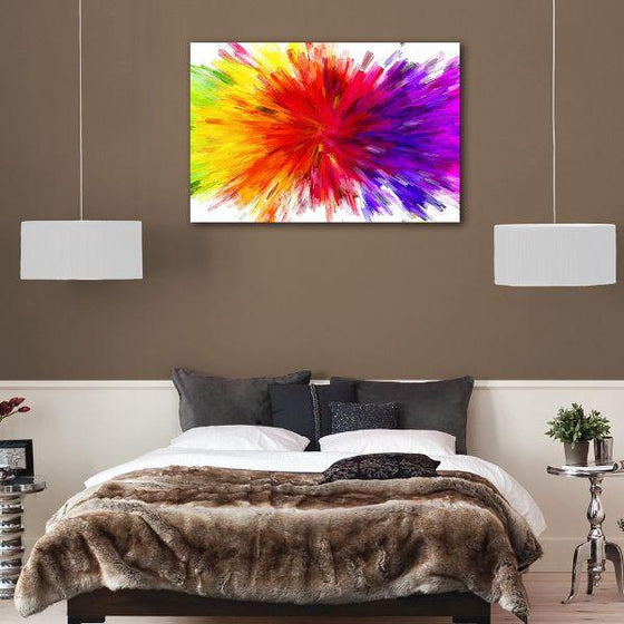 Splash Of Colors Abstract Wall Art Bedroom