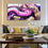 Splash Of Purple Colors 3 Panels Canvas Wall Art Set