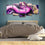 Splash Of Purple Colors 5 Panels Canvas Wall Art Bedroom