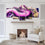 Splash Of Purple Colors 5 Panels Canvas Wall Art Decor