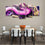 Splash Of Purple Colors 5 Panels Canvas Wall Art Dining Room