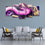 Splash Of Purple Colors 5 Panels Canvas Wall Art Living Room