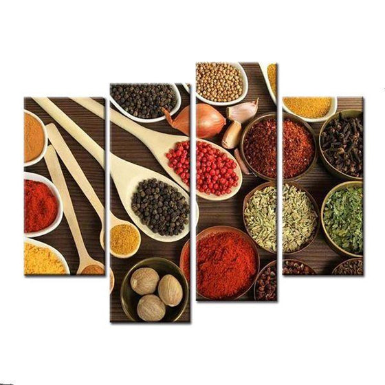 Spoonful Of Spices Canvas Wall Art