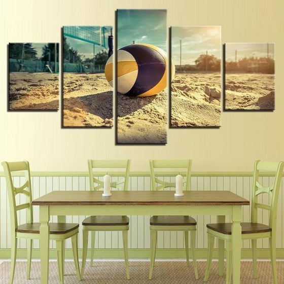 Beach Volleyball Canvas Wall Art Dining Room