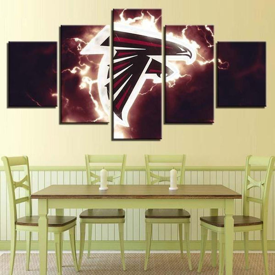 Atlanta Falcons NFL Logo II Canvas Wall Art Dining Room