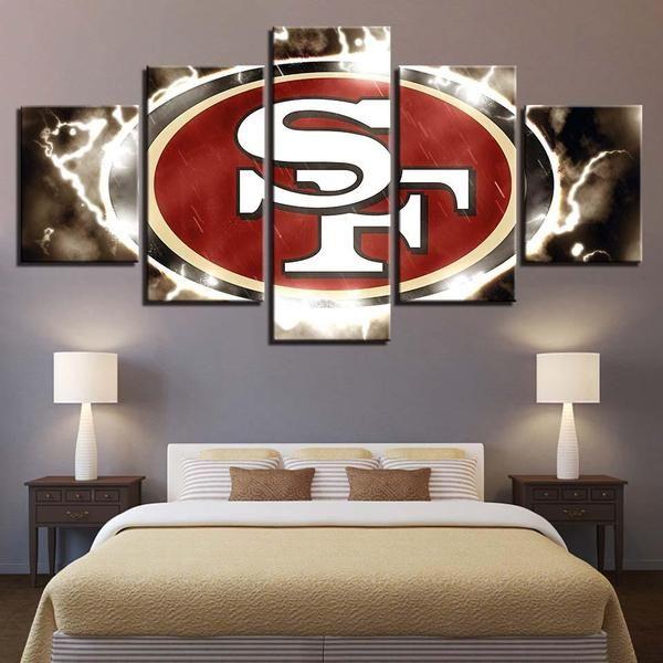 Fan Creations LA Auto Gear San Francisco 49ers NFL Team Logo Garage Home  Office Room Wood Sign with Hanging Rope - Welcome to Our Home