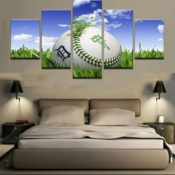 Play Green Baseball Canvas Wall Art Bedroom