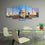 St. Paul's Cathedral 5 Panels Canvas Wall Art Decor