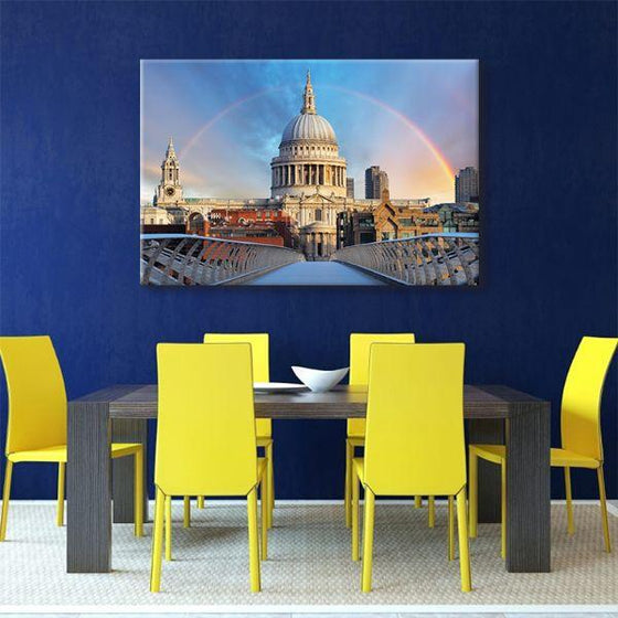 St. Paul's Cathedral In London Canvas Wall Art Dining Room